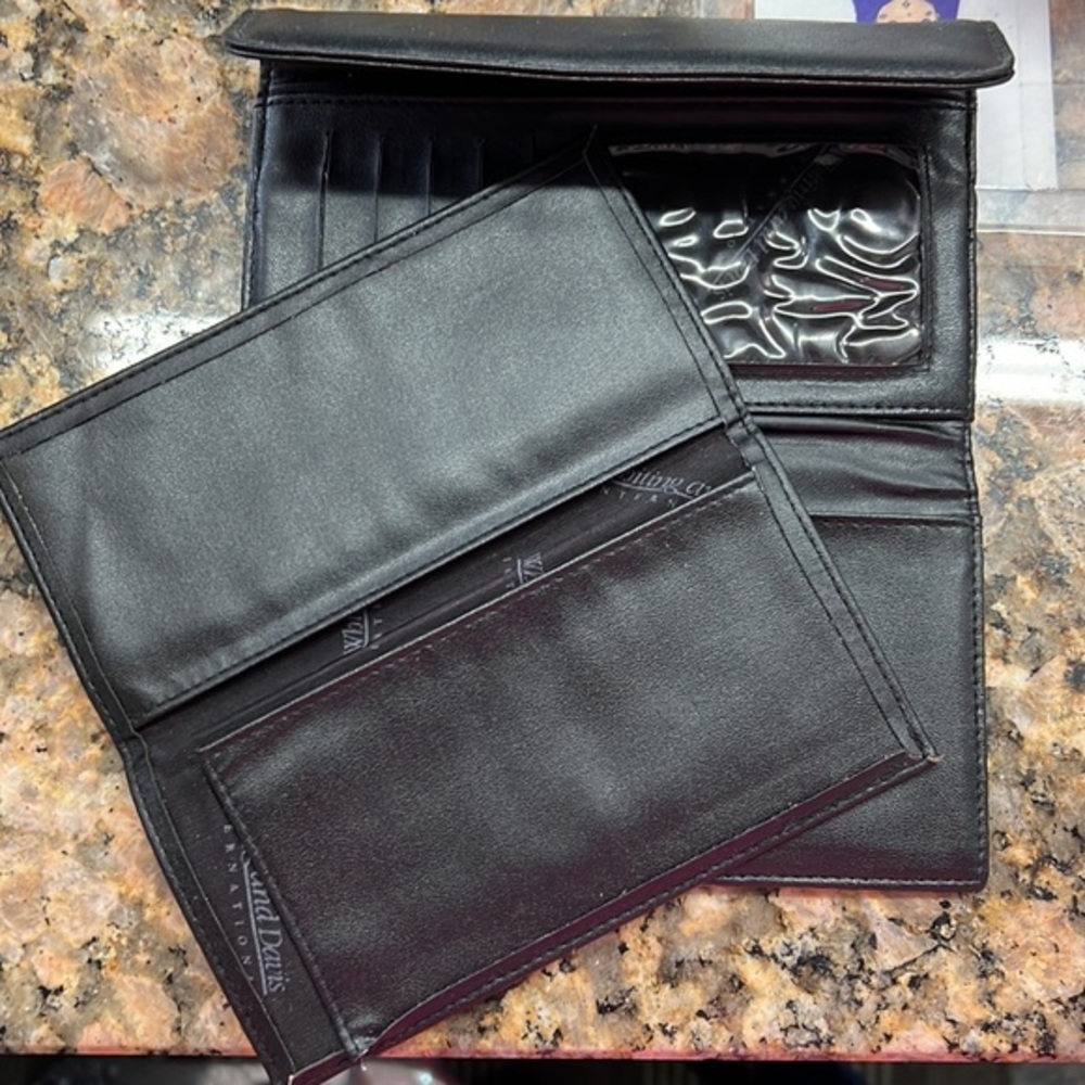 Vntg Whiting And Davis Checkbook Wallet Black Met… - image 4